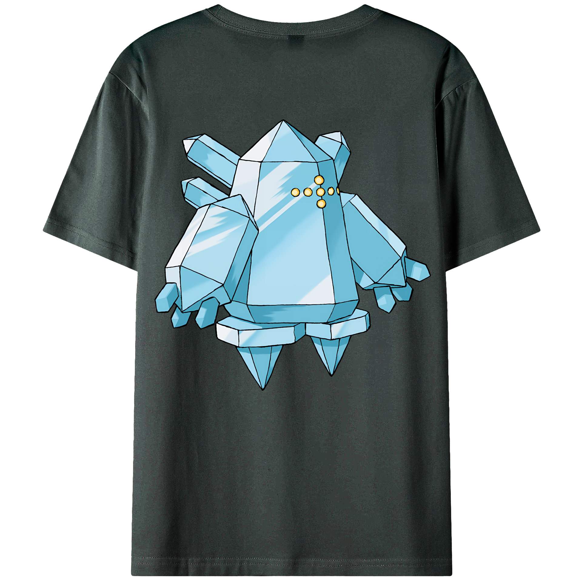 （画像用） ポケットモンスター Pokémon 綿100％ メンズ半袖Tシャツ（バックプリント） 通気性